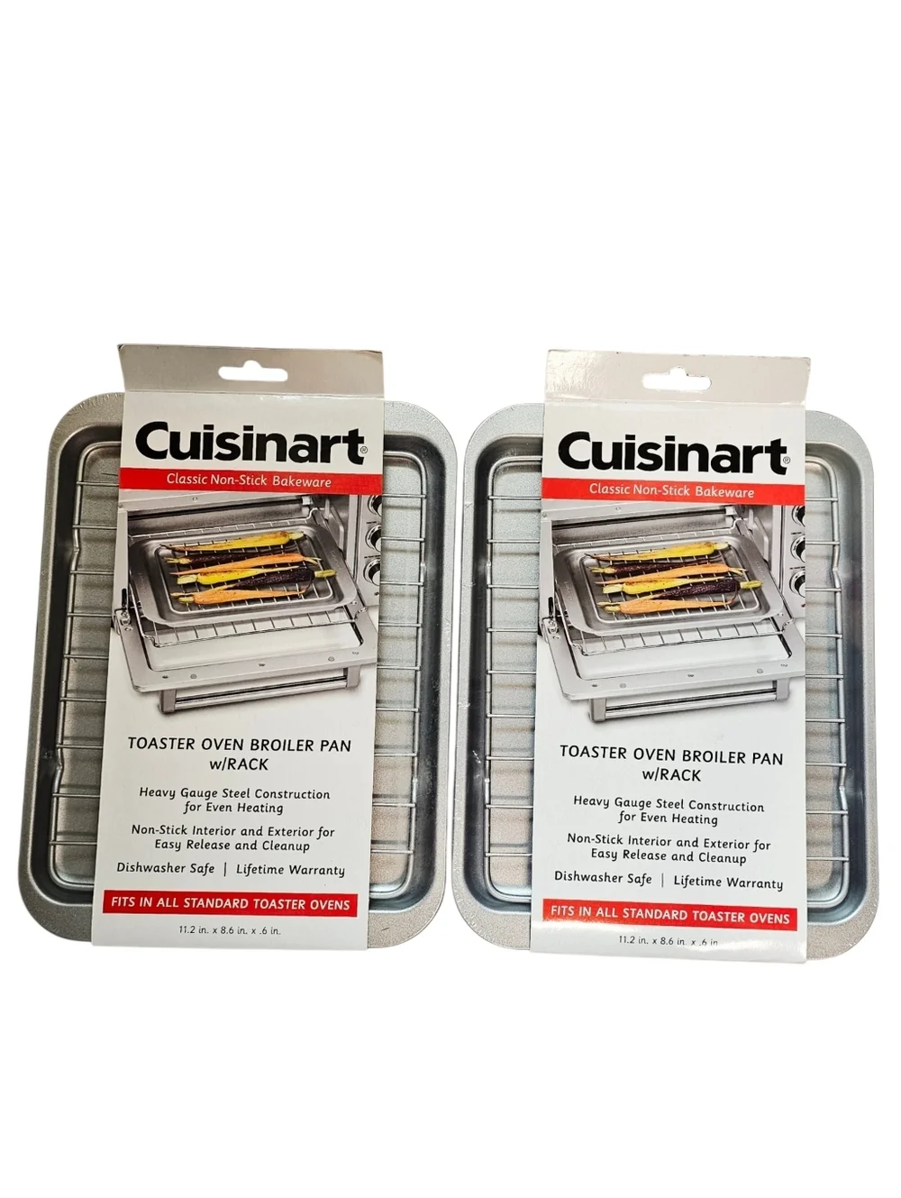 NEW Cuisinart Toaster Oven Broiler Pan with Rack - set of 2
